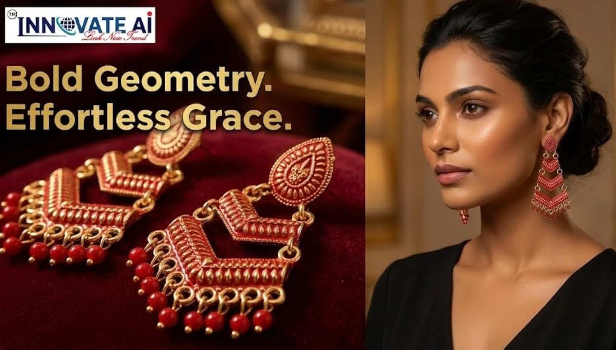 Traditional Jhumka Earrings for Women, Gold Plated & Oxidised